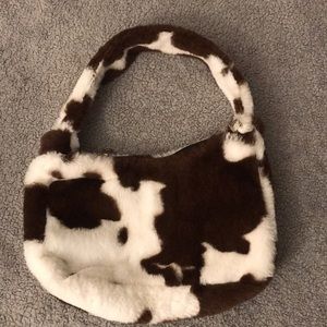 Trendy brown cow print mini soft purse ✨✨